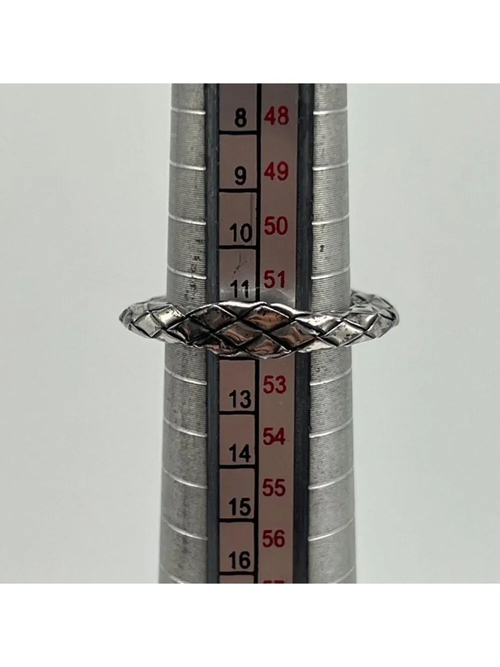 Bottega Veneta Intrecciato Ring Silver